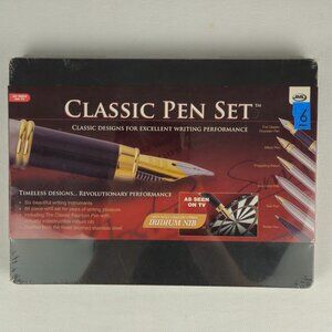 CLASSIC PEN SET w/6 Beautifully Designed Writing Instruments w/Refills NIB (L6)
